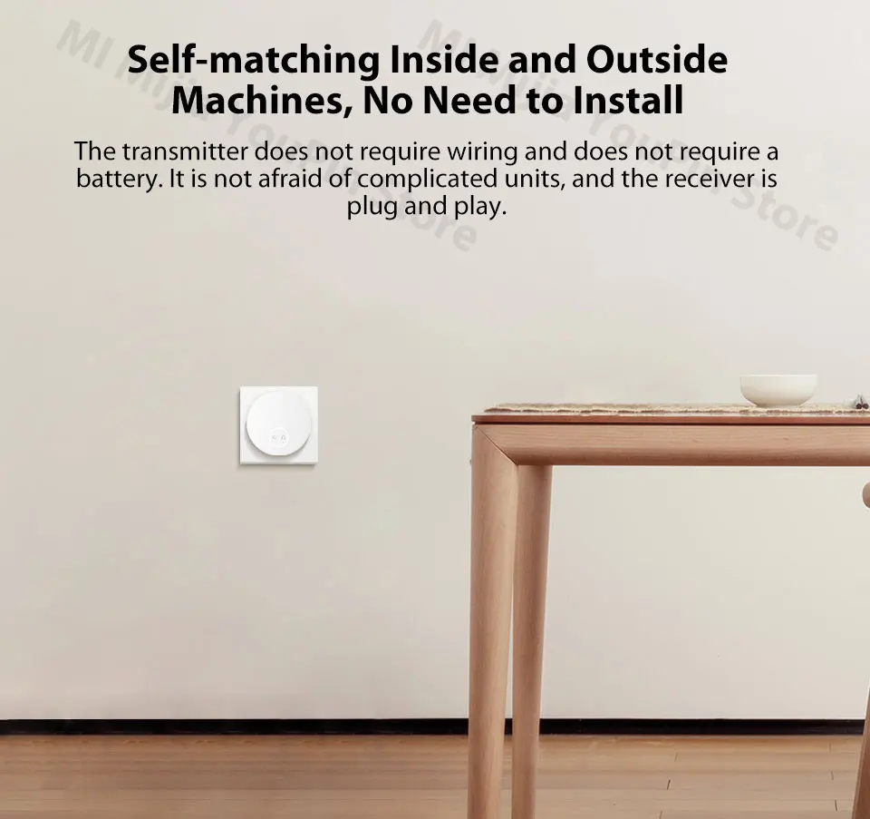 Xiaomi Mijia Linptech wifi самогенерирующий беспроводной дверной звонок работает с AC 110-240 в приложение Mijia Функция Смарт-управления памятью