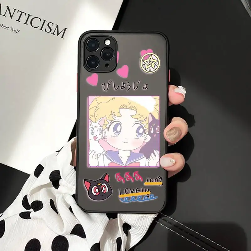 

Japan Anime Sailor Moon Princess Phone Case matte transparent For iphone 7 8 11 12 plus mini x xs xr pro max cover