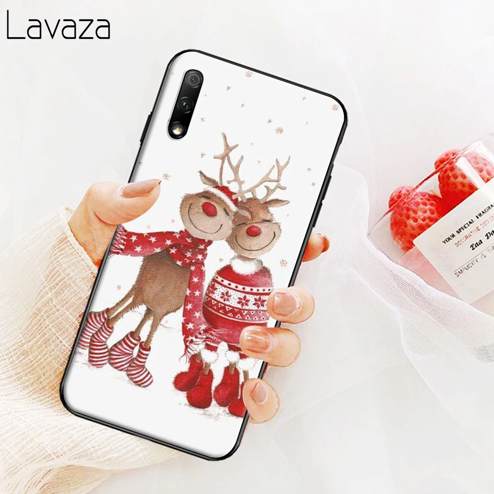 Christmas Cartoon Elk Soft Case for Huawei Honor 6A 7A 8A 20 Pro 7C 8C 7 8X 8 9 10 lite 20S Note10 View Cover |