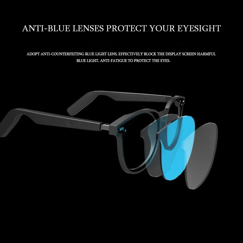 저렴한 스마트 선글라스 선글라스 착용 5.0 무선 블루투스 헤드셋 스테레오 무빙 밴드 마이크, 바이노럴 폰 방수 소음 감소