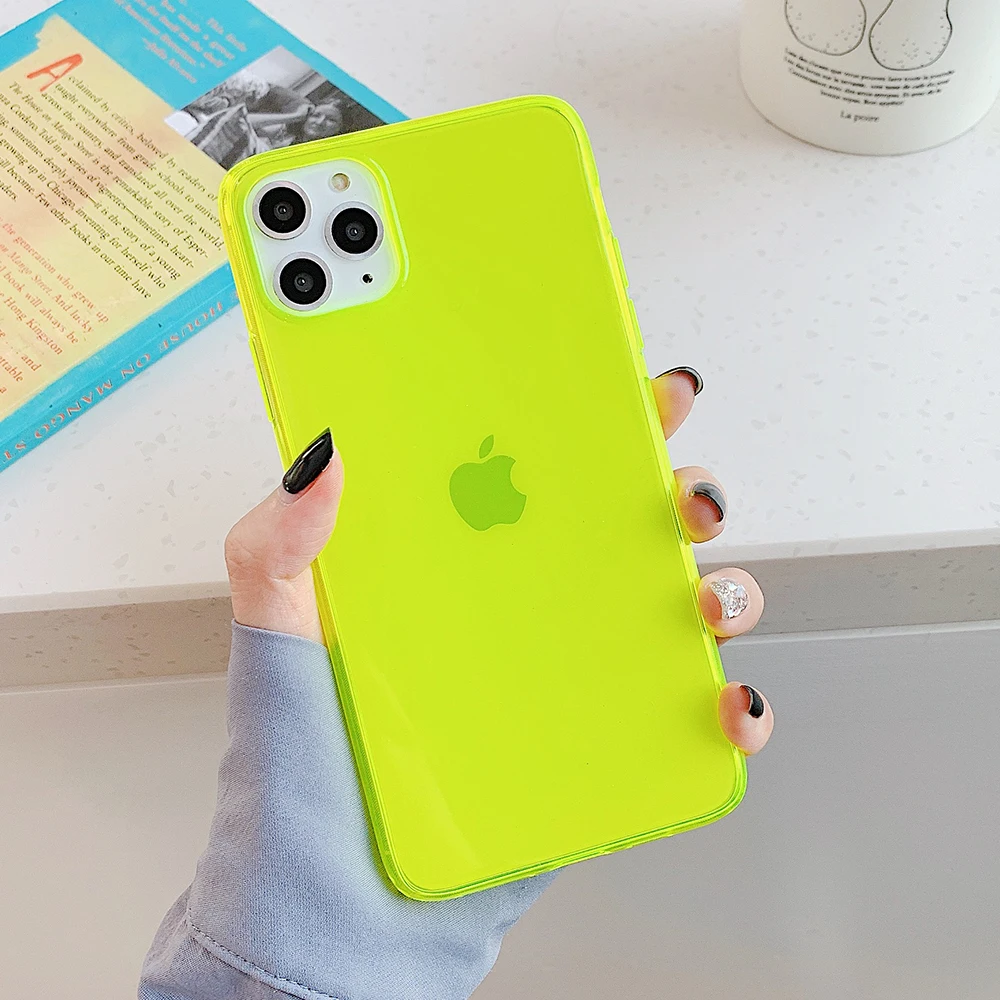 Модный милый неоновый чехол для телефона Samsung A50 A70 A51 A71 S20 S9 S10 Plus Note 10 мягкие чехлы