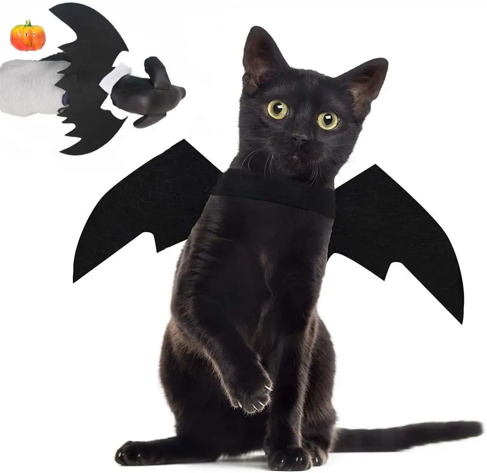 

Косплей-реквизит в виде крыла летучая мышь кошки на Хэллоуин маскарадный костюм летучая мышь наряд для домашнего питомца крылья Милая кошк...