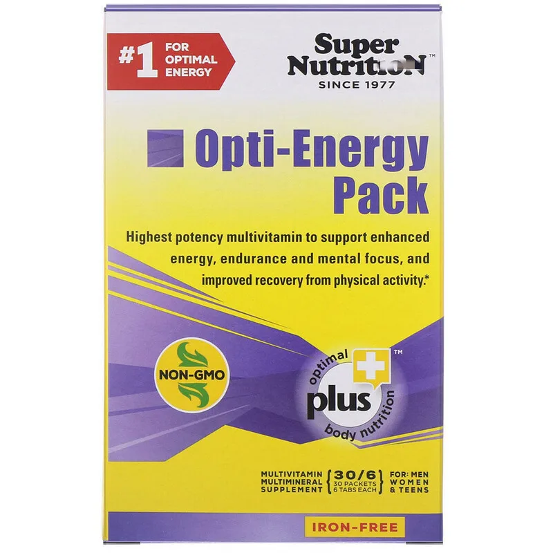 

Opti-Energy Pack Multivitamin / mineral supplement, iron free