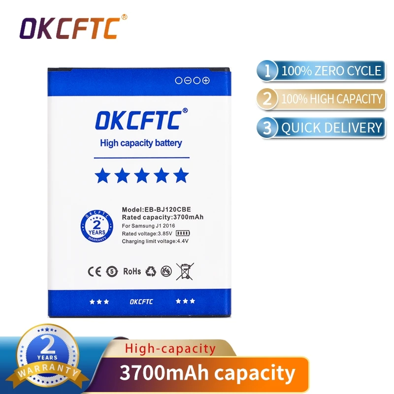 

For Samsung Galaxy J1(2016) Version J120 J120F J120A J120T J120H J120DS Phone Battery EB-BJ120CBU EB-BJ120CBE High Capacity