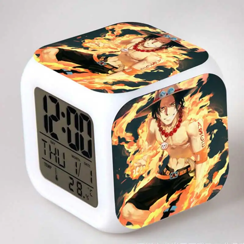 Аниме Luffy фигурки juguetes будильник светодиодный красочный сенсорсветильник свет