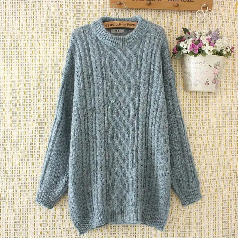 Plus Size Women's High Collar Sweaters Thick Winter Pink Navy Blue Tops Casual Outwear | Женская одежда