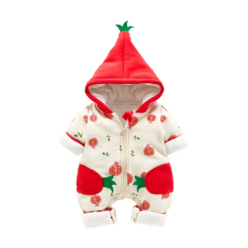 

New Russia Baby Christmas Rompers Clothes Cold Winter Boy Girl Garment Thicken Warm Comfortable Pure Cotton Coat Jacket Kids