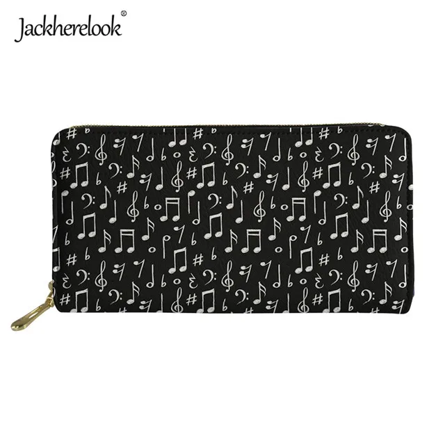 HMC2921Z21 Jackherelook, Женский кошелек для путешествий, модный, с нотами, брендовый, дизайнерский, длинный, Подростковый, для девочек, клатч, кошельки, для карт, ID, держатель, кошелек, сумки - Цвет: HMC2921Z21