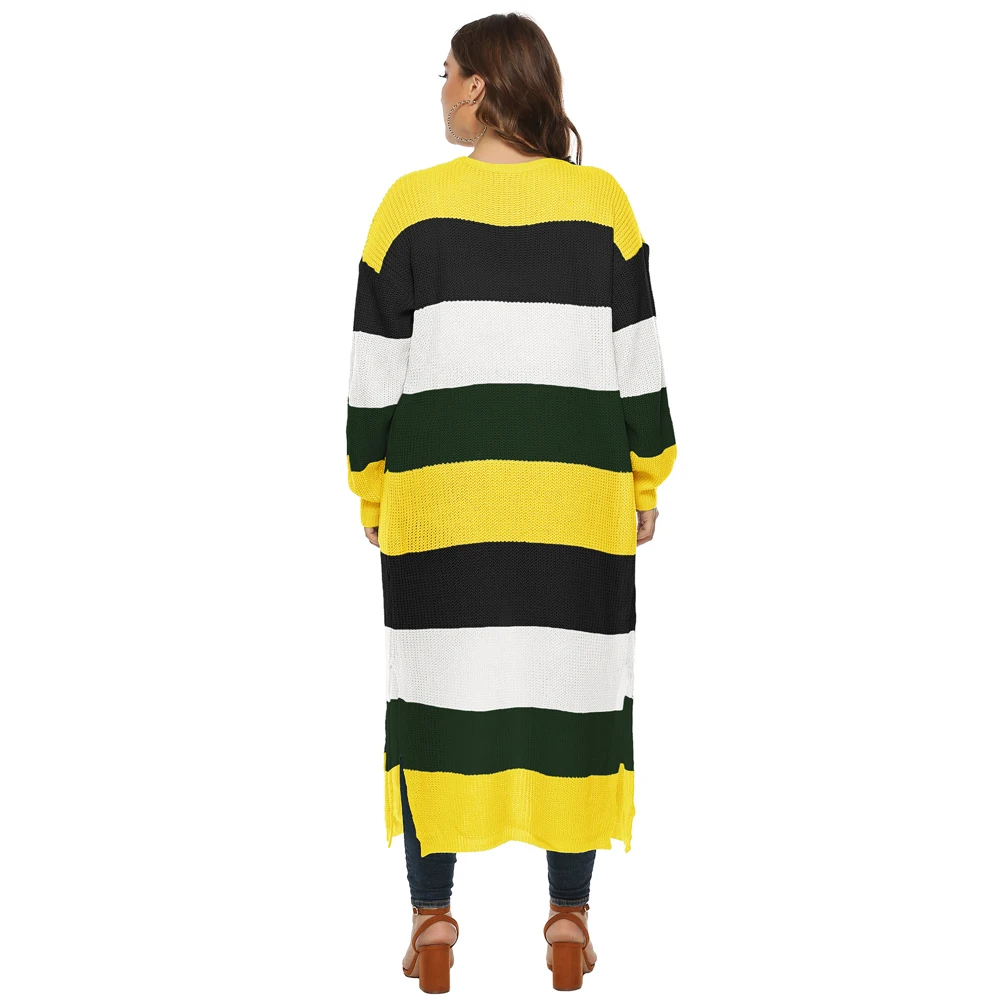 Joineles/Модные женские свитера в полоску большие размеры 3XL трикотажные длинные