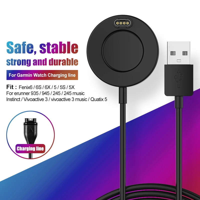 Usb зарядный кабель для передачи данных Garmin Fenix 6 6S 6X 5 5S 5X Зарядное устройство док