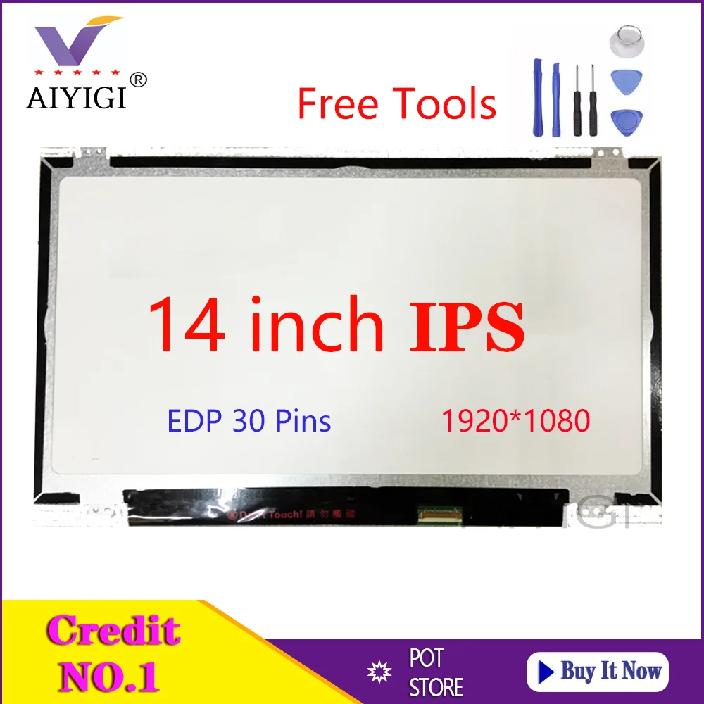 ЖК-экран 14 0 дюйма IPS для ноутбука Lenovo Thinkpad T440P T440S T450 T450S B140HAN01.3 матричный дисплей FHD