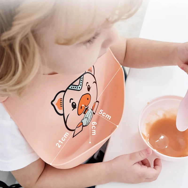 Baby Bibs Waterproof Silicone Feeding Baby Saliva Towel Newborn Cartoon Aprons Baby Bibs Adjustable Different Styles of Bibs