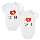 Комбинезон детский летний с коротким рукавом и надписью I Love My Brother