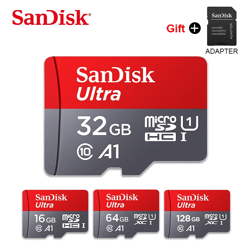 SanDisk Ultra Micro SD карта 200 ГБ 128 Гб 64 Гб карта памяти 32 Гб 16 Гб карта памяти A1 SDHC/SDXC TF карта класс 10 Флэш-карта