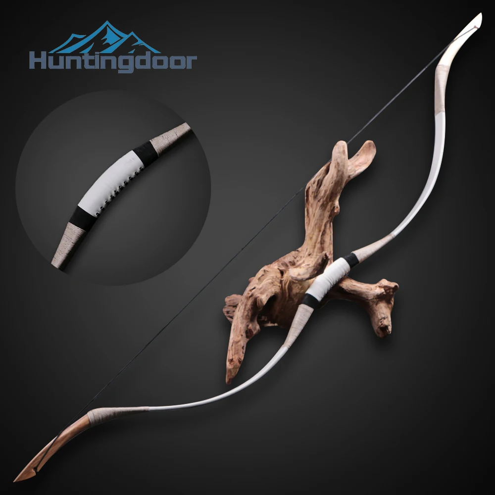 Huntingdoor 30 70lbs традиционный длинный лук монгольский коровья кожа и деревянный