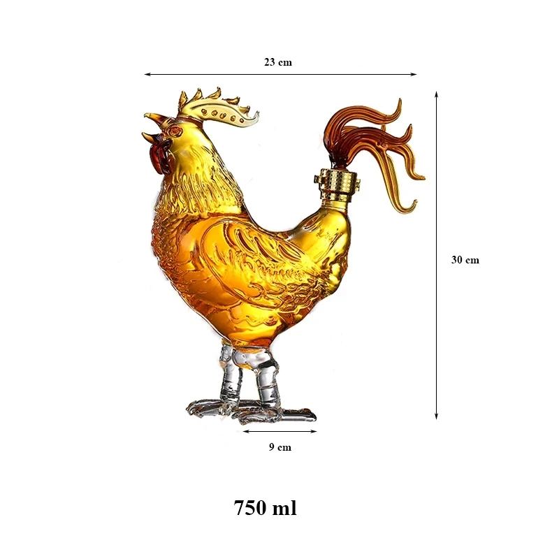 

Novelty Animal Whiskey Chicken Modeling Liquor Scotch Vodka Wine Shaped Style Glass Flask Bar Accessories Barware Wine Bottle