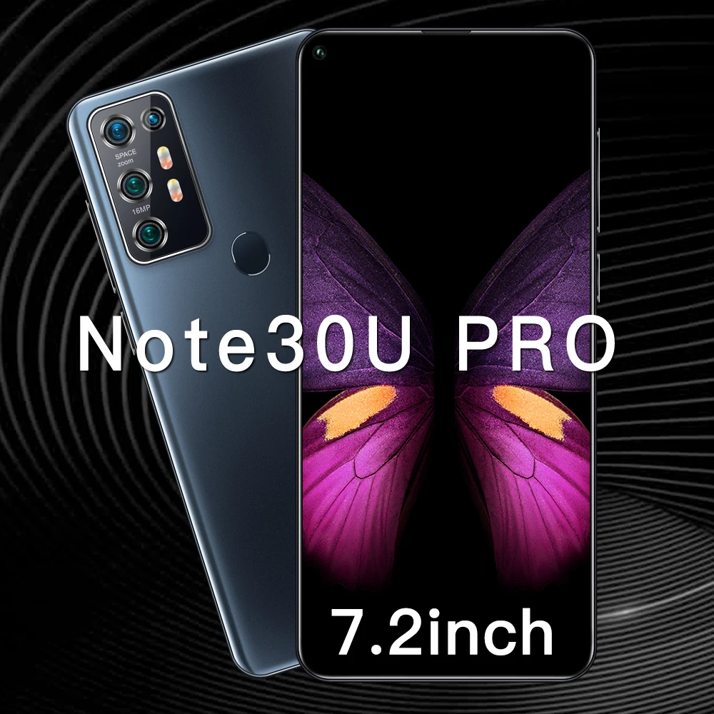 

Note30U Pro 7.2 Inch 10-Core MTK6889 Cellphones Android10.0 Smartphone 12GB+512GB 5G LET 5800mAh Battery Dual SIM Mobile Phone
