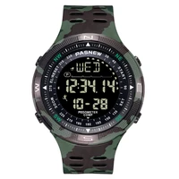 pasnew fashion camouflage milatary sport watches men led digital watches multifunction electronic wristwatches waterproof swim