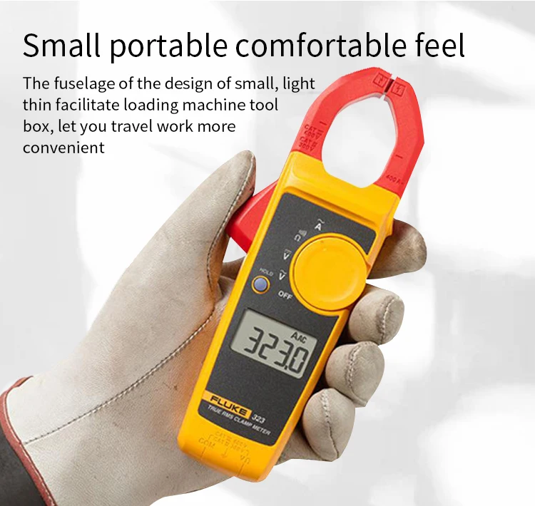 Fluke 323 True RMS клещи переменного тока и Напряжение тестер противодейственный мультиметр