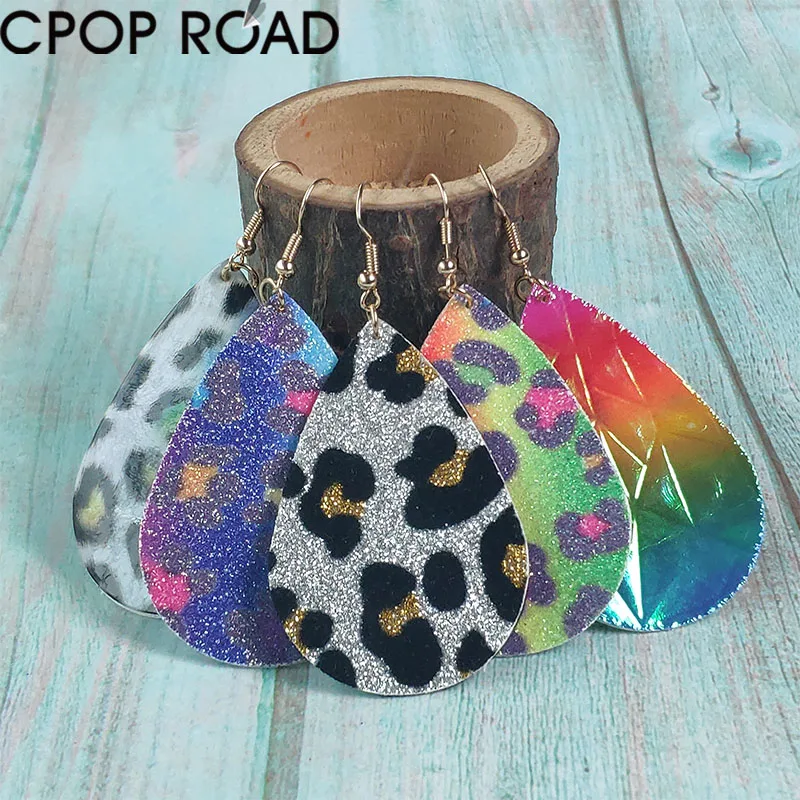 Cpop блестящие серьги в форме капли воды индивидуальные модные Эффектные из