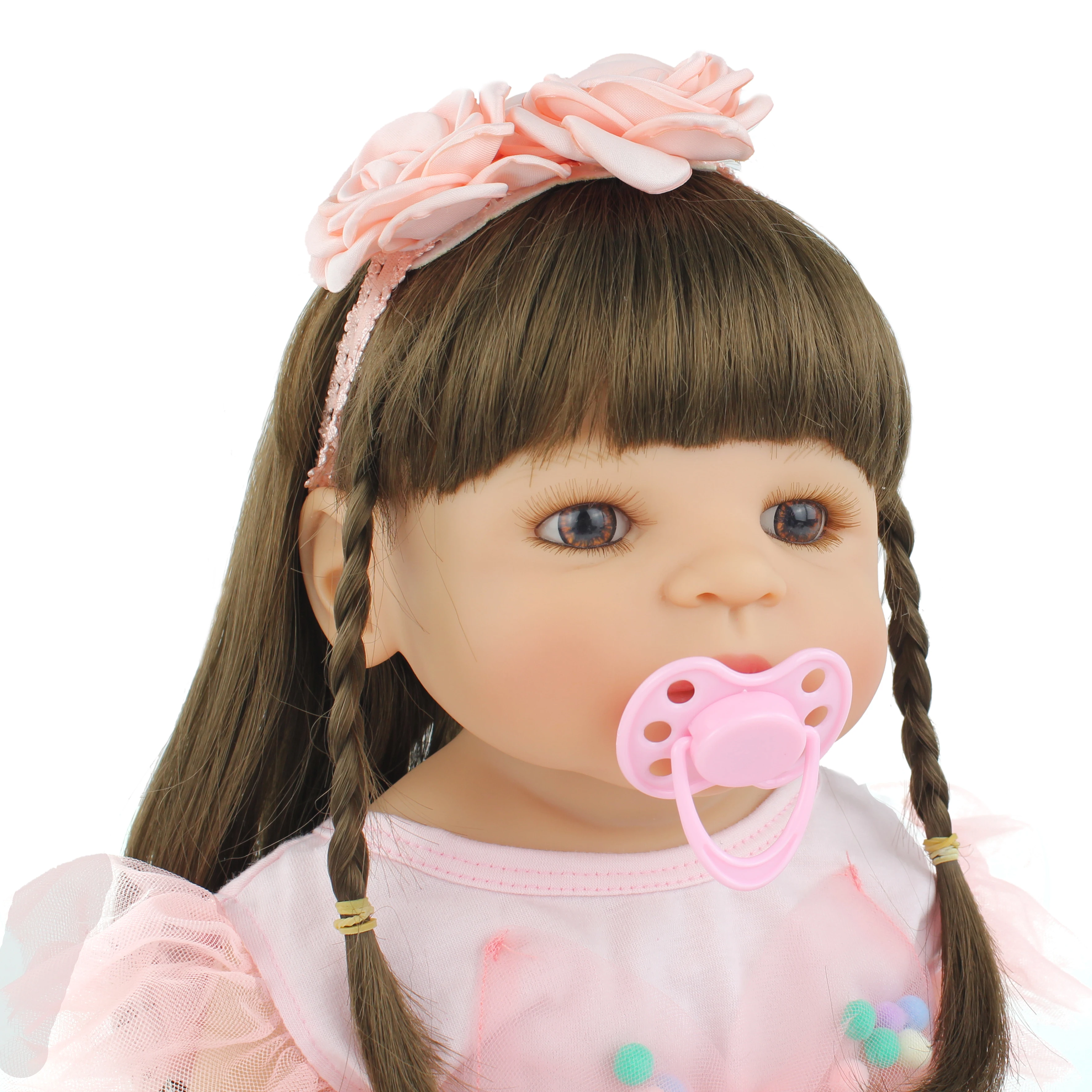 55cm Full Silicone Reborn Baby Doll Toy For Girl Boneca Vinyl Newborn Babies Princess Toddler Bebe Alive Kid Birthday Xmas Gift | Игрушки и
