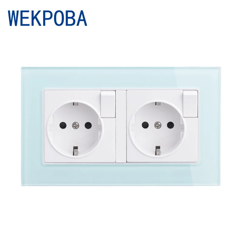 Розетка WEKPOBA с заземлением 16 А С 1 Кнопкой | Строительство и ремонт