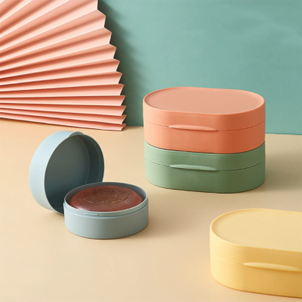 

Soap Dish Box Travel Supplies Portable Supplies Case Holder Container Wash Shower Home Bathroom Sealed Soap Case