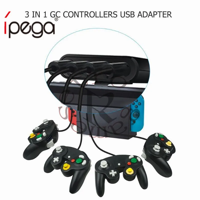 3 в 1 конвертер 4 порта GC контроллеры USB адаптер подходит для переключателя Wiiu/PC
