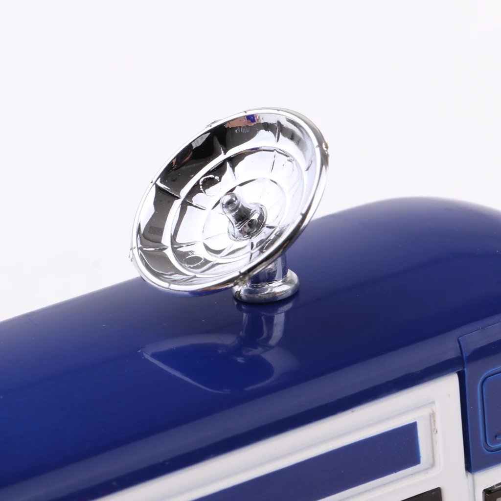 

6 "White Blue Police Bus Toy Gift Open Door, Pull Back \u0026