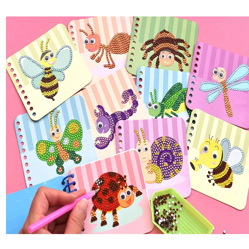 

Diamond Painting Kits for Kids Animal Theme Books 5D DIY Diamond Painting Kits Cute Diamond Art Kits for Children