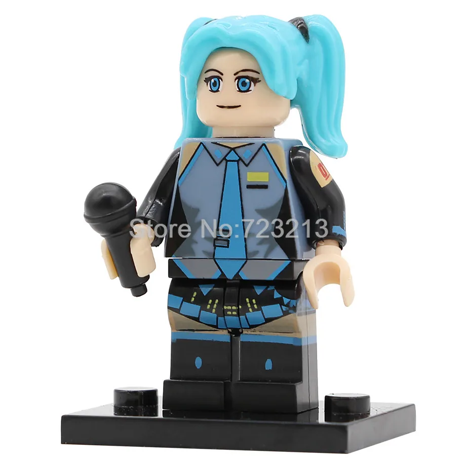 Hatsune Miku Лидер продаж, Японский комикс, рисунок Наруто Хацунэ Мику, фигурка мазингер Z, набор строительных блоков, модель, комплекты кирпичей, игрушка, рождественский подарок - Цвет: Hatsune Miku