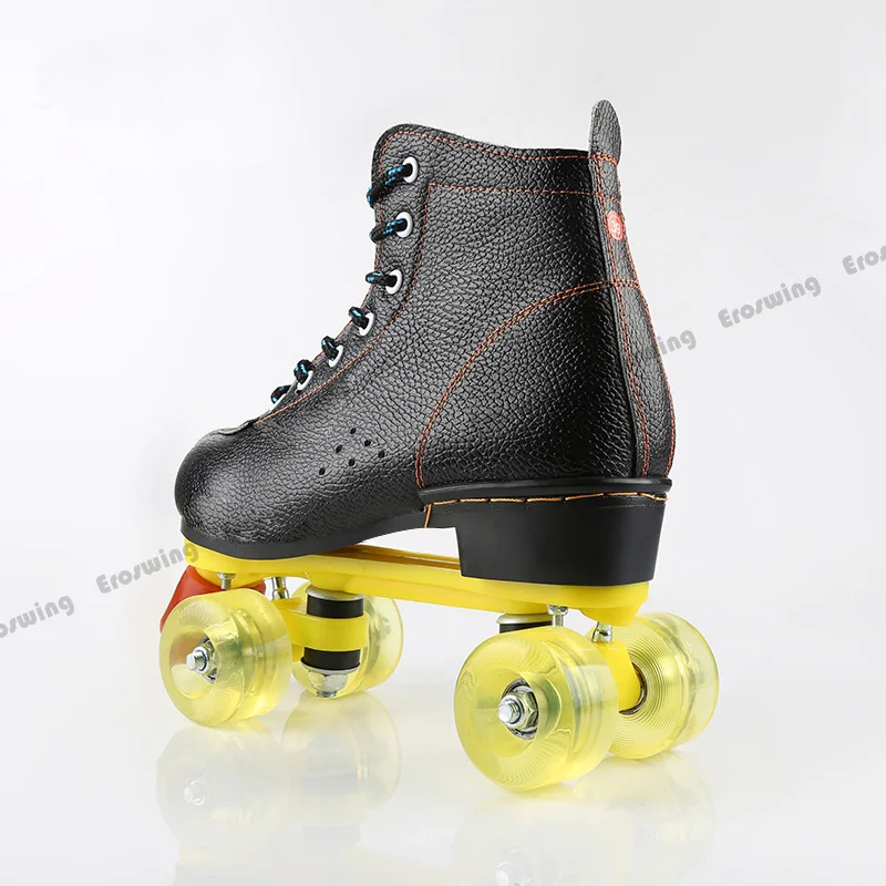 Унисекс двойная линия для взрослых искусственная кожа Quad параллельные фигурные