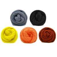 50g 10gx5 colors wool roving 19 microns superfine merino wool sheep wool felt wool merino for wool felting kit