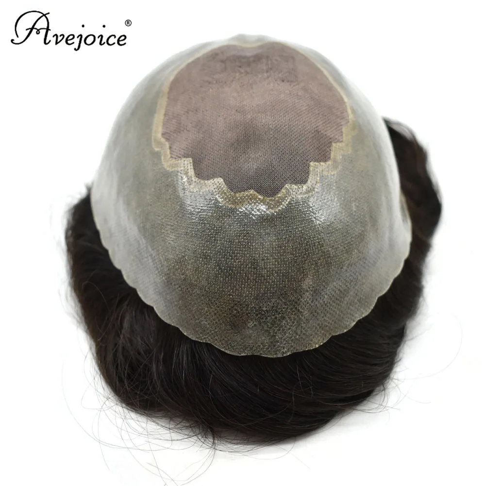 Мужской парик для мужчин s Hair system индийские человеческие волосы кружевные &amp моно