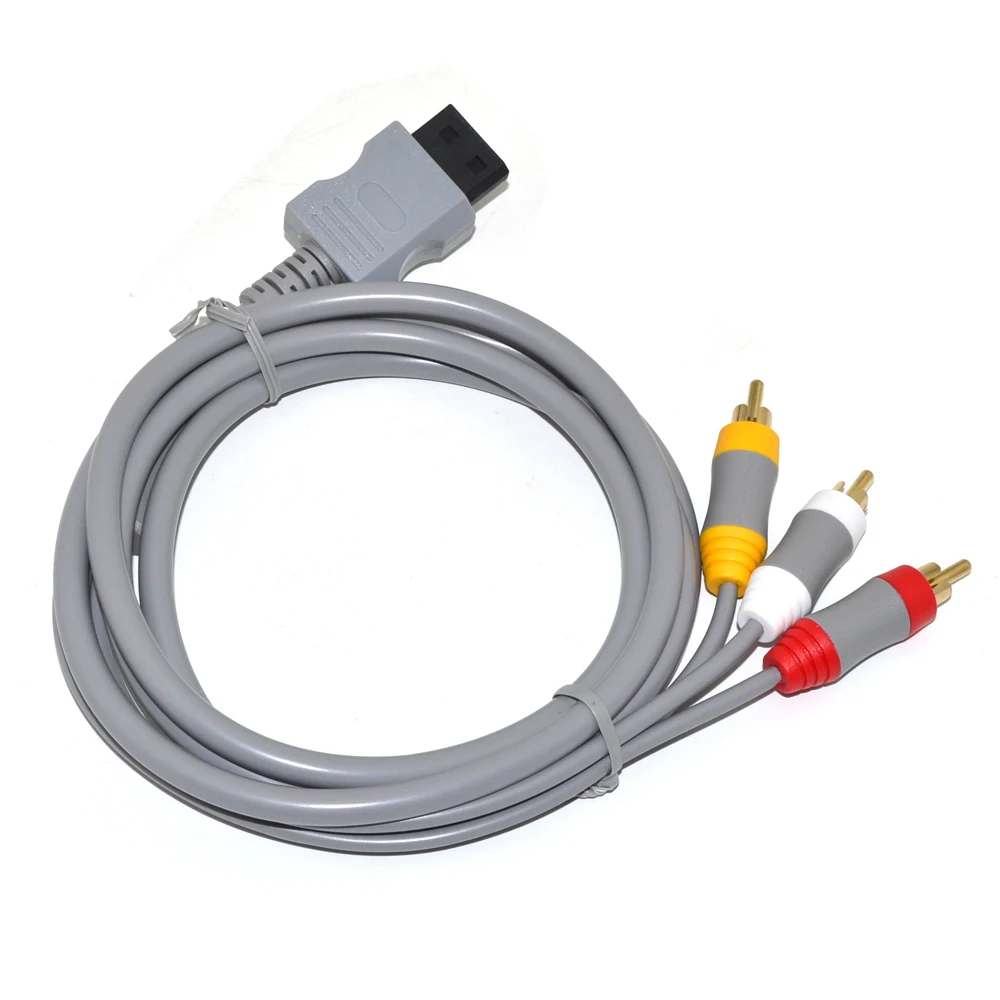 

3 RCA Composite AV Cable 1.8m for Wii Audio and Video Cable