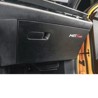 lsrtw2017 fiber leather car co driver storage glove box sticker for mg mg5 2020 2021 interior accessories carbon fiber
