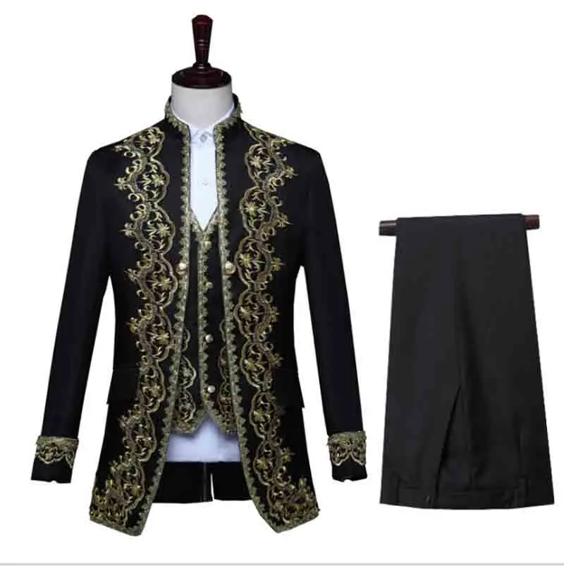 Мужской костюм-смокинг в викторианском стиле блейзер пиджак пальто жилет брюки
