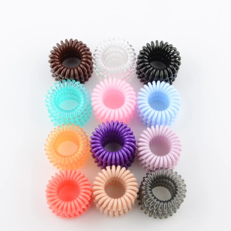 3boxes 3.5cm Fashion Cute Candy Color telephone line hair gum styling tools headwear Free shipping | Красота и здоровье