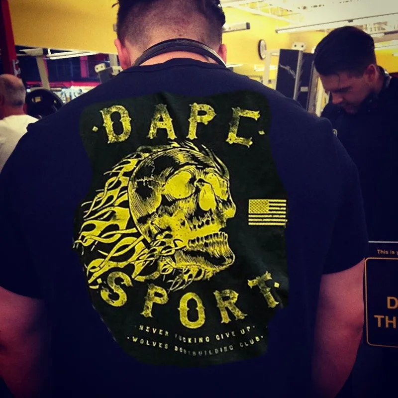 Летняя спортивная футболка мужская Dri-Fit фитнес колготки быстросохнущая с