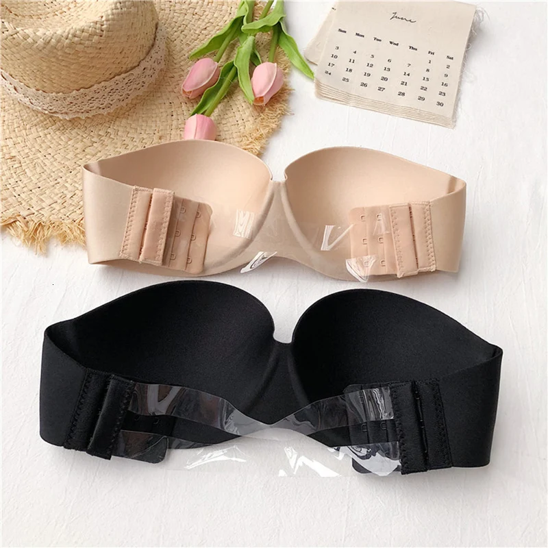 Sexy Invisible Bras For Women Magic Strapless Lingerie Push Up Bra Backless Bralette 1/2 Cup Brassiere Underwear Wedding Dress |