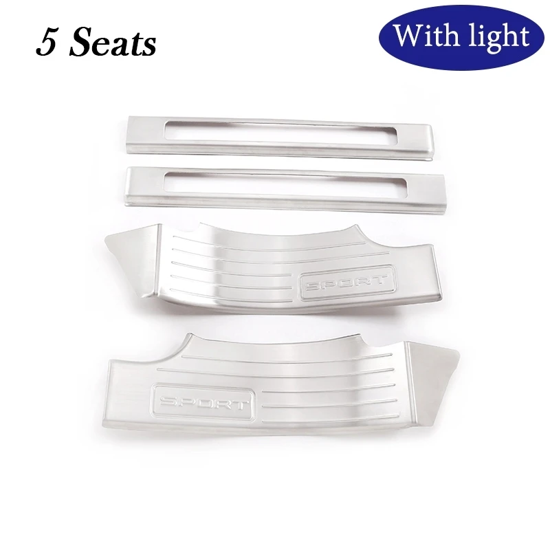 

Накладка на порог из нержавеющей стали, Накладка на порог, защитные пороги для Land Rover Discovery Sport 2015-2021 5/7, аксессуары для сидений