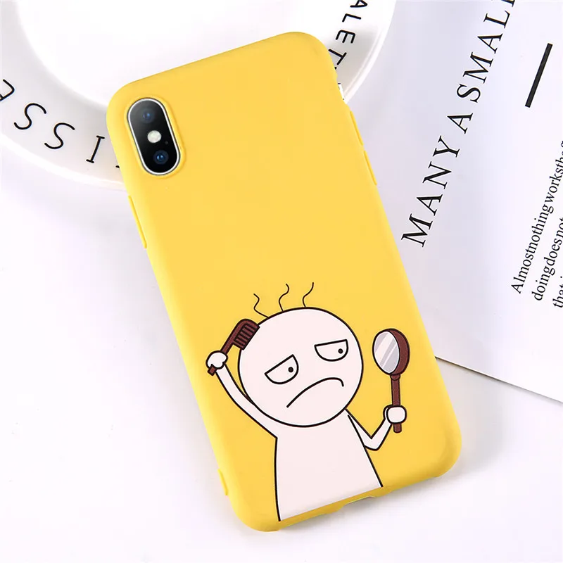 KJOEW мультфильм Жираф чехол для телефона для Apple iphone X XS Max XR 6S 6 7 8 Plus милый Lazzy Кот средний палец крышка Мягкий ТПУ чехол s - Цвет: T10