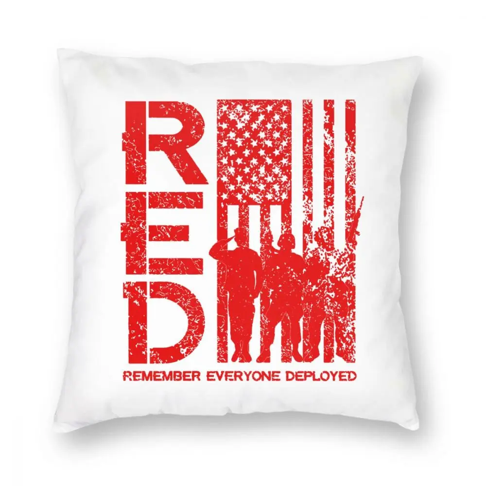 

Remember Everyone Deployed Pattern Throw Pillow Covers Square Pillows Case Decorative Bedroom Livingroom Sofa with Zipper