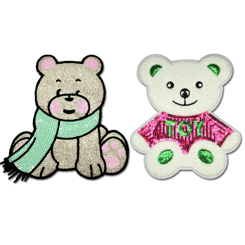 Детская заплатка на одежде милый медведь большие нашивки для одежды вышивка