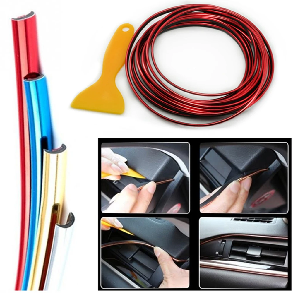 

DIY Flexible Interior Moulding Trim Strips Flexible Strips Vehicle Car-Styling Interior Decor Accessories