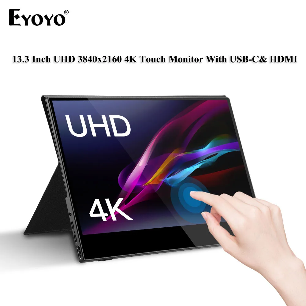 Eyoyo EM13U 13 3 &quotUHD 4k Портативный игровой сенсорный ЖК экран USB C HDMI 3840x2160 второй