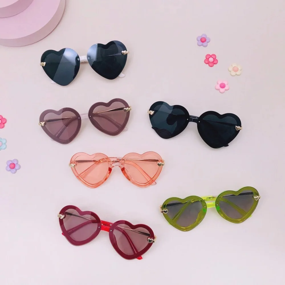 

New Rimless Kids Sunglasses 2020 Fashion Lovely Heart Shape Children Sun Glasses Boys Girls Outdoors Travel Protection Eyewear