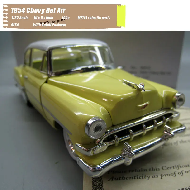 6 шт./лот оптовая продажа ARKO масштаб 1/32 классический автомобиль серия 1954 Chevy Bel Air