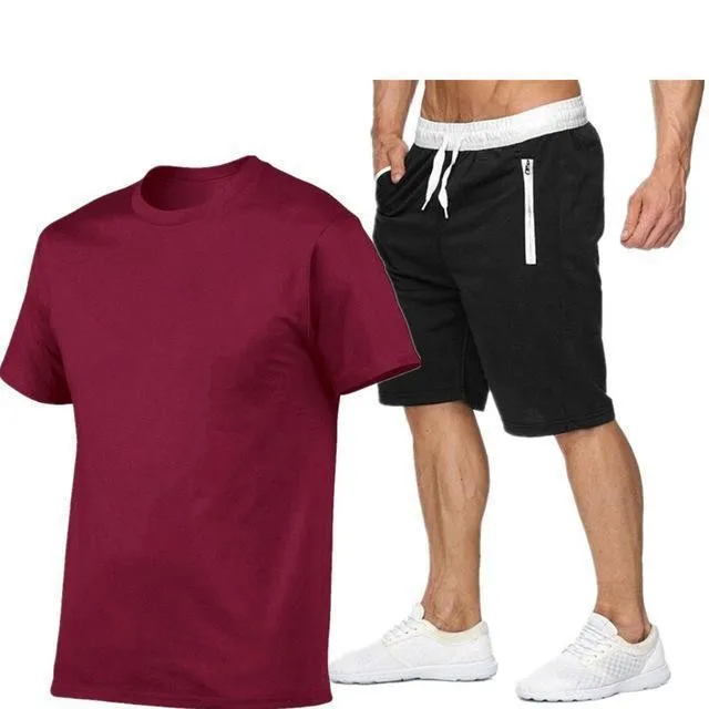 

2021 Popular New Cotton men's T-shirt + Sports Shorts Set jordan-23 Summer High Quality Cotton T-shirt Sports Running Set