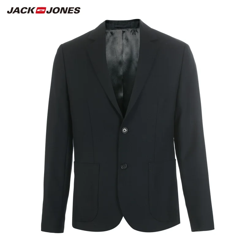 JackJones Мужской приталенный модный шерстяной Повседневный Блейзер Мужская одежда